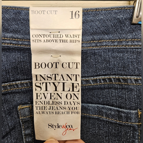 Style & Co. Bootcut jeans womans size 16 new - Picture 3 of 9